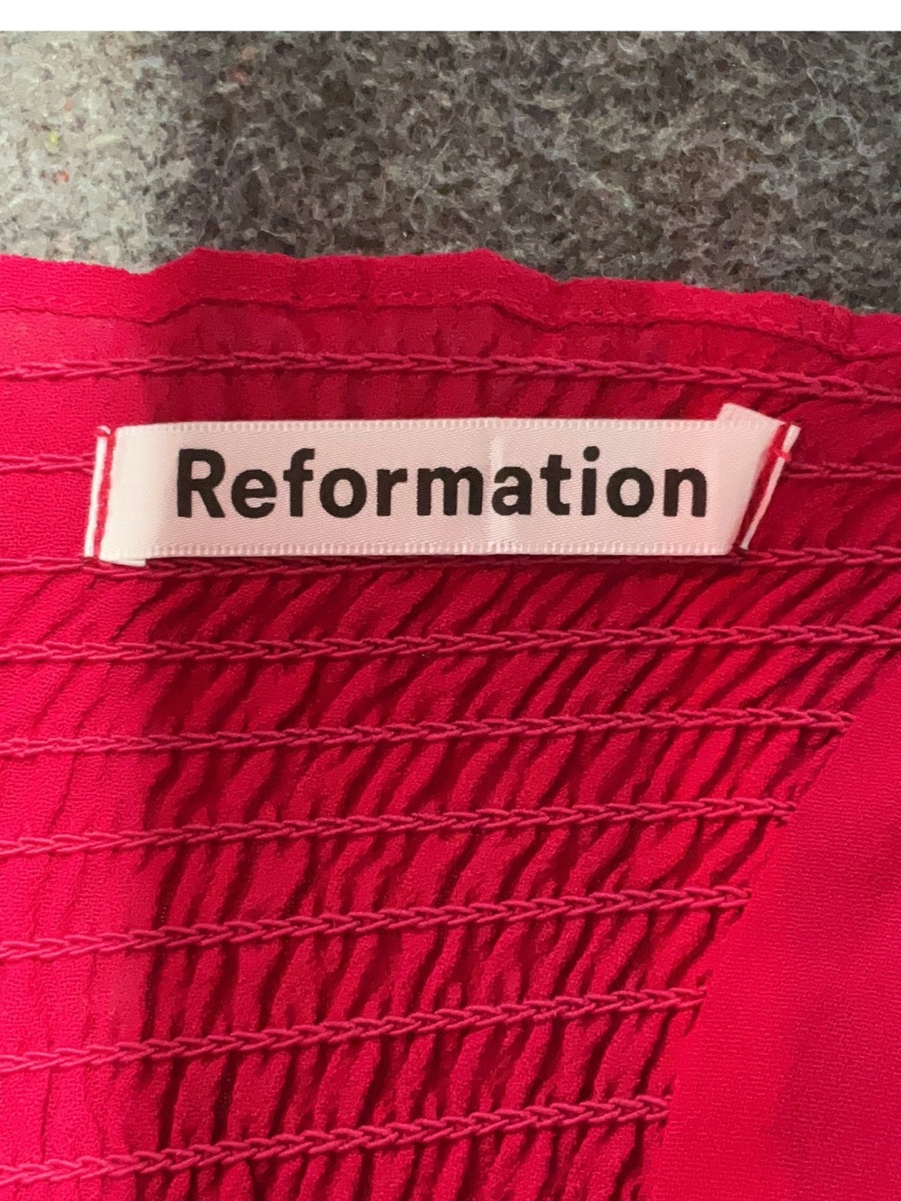 Reformation NWT Rhubarb Emersyn Dress Size 0 - Picture 5 of 8